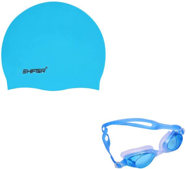 SHIFTER SWIMMING GOGGLE, SWIMMING CAP COMBO KIT SET,PREMIUM SILICONE ANTI SLIP CAP Swimming Kit