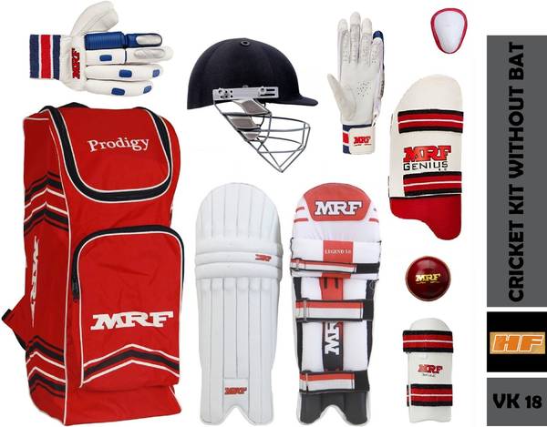 HF MRF GRAND VK-18 Cricket Set Of 5 No ( Ideal For10-12 Years) WITHOUT CRICKET BAT Cricket Kit