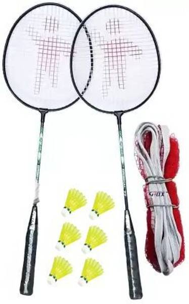SYDN Badminton Set STGUARD 12No. With Shuttle Cock 6_Pc With Net Multicolor Strung Badminton Racquet