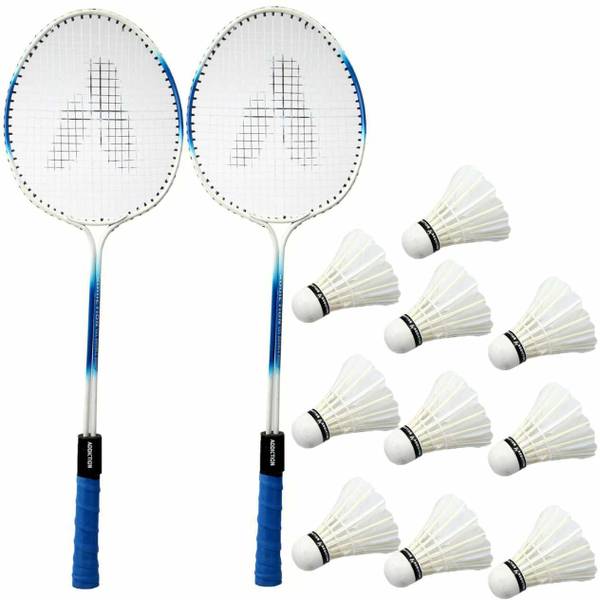MINESFIT Badminton racquets Kit Combo Set Of 2 Piece Racquet With 10 Fathers Shuttlecock Badminton Kit