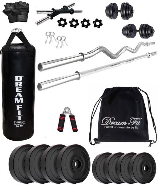 DreamFit 20 kg Home gym with Unfilled Punching Bag 3ft Straight