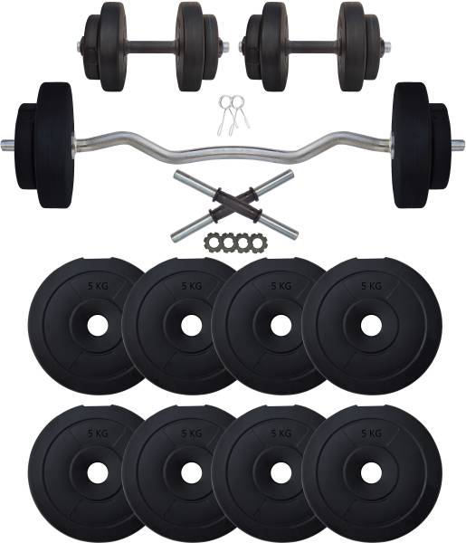 STARX Fitness Kit 40Kg (5KG*8) with 3Ft Rod Fitness Kit Fitness Accessory Kit Kit