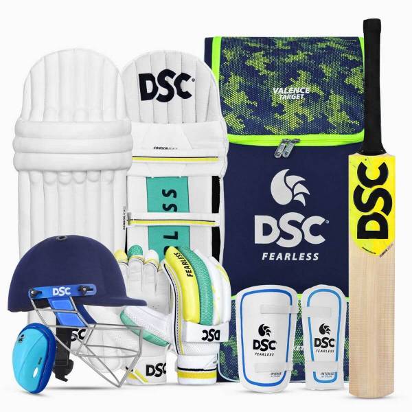 DSC WAGELA Premium Complete Kit with Helmet Cricket Mens Cricket Kit