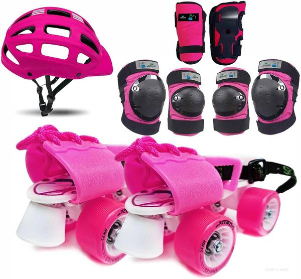 Jaspo Insane for Girls Adjustable Roller Skates Suitable for Age Group (Upto 5 Years) Skating Kit