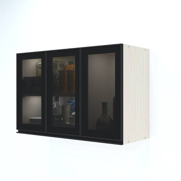 Shutter Handless SPECIALITY PANELS Aluminium Black Profile 3 Grey Tinted Glass handless ...