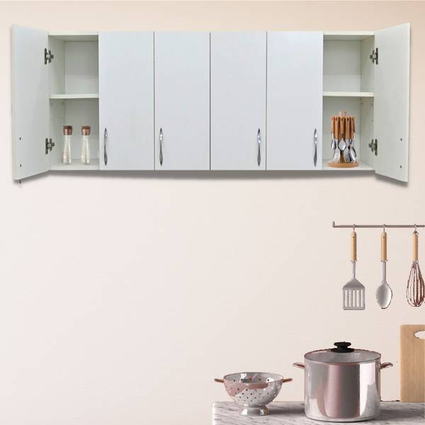 SPECIALITY PANELS 6 Doors Modular Wall Cabinet with 10 years guarantee against Borer & Termites Engineered Wood Kitchen Cabinet