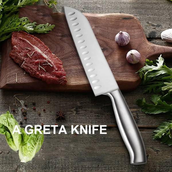 THEODORE 1 Pc Stainless Steel Knife Meat Knife for Kitchen Chopping Santoku Knife