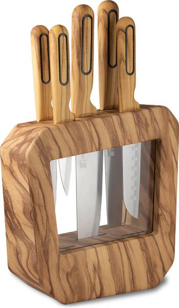 BERGNER 6 Pc Stainless Steel Knife Set Olive Garden