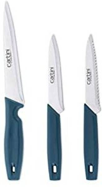 Godrej 3 Pc Stainless Steel Knife Set Cartini Godrej Soft Grip Kitchen Knives kit,3 Pc Set, Stainless Steel