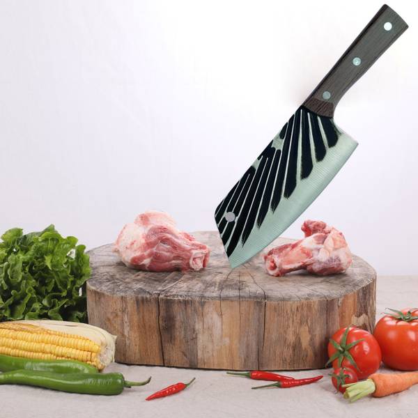 Lellow 1 Pc Stainless Steel Knife Ideal for Vegetable,Meat Cleaver Butcher Chef's Chopper For Kitchen & Restaurant