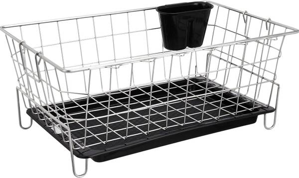ShivEnt Dish Drainer Kitchen Rack Steel Kitchen Utensils/Dish Drying Rack with Drainer/Plate Stand/Bartan Basket