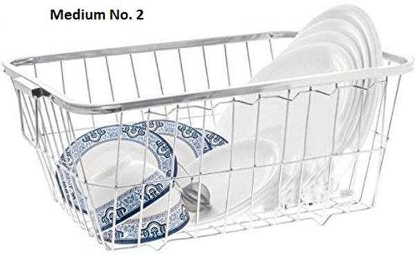 Kitchenify Dish Drainer Kitchen Rack Steel Heavy Stainless Steel Small Dish Drainer No.2 Tokra, 54 X 42 X18 Cm
