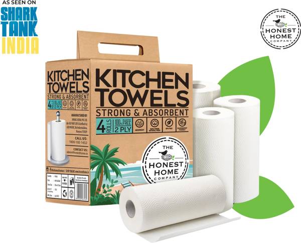 The Honest Home Company Kitchen Towel Tissue Paper Pack Of 4 Rolls