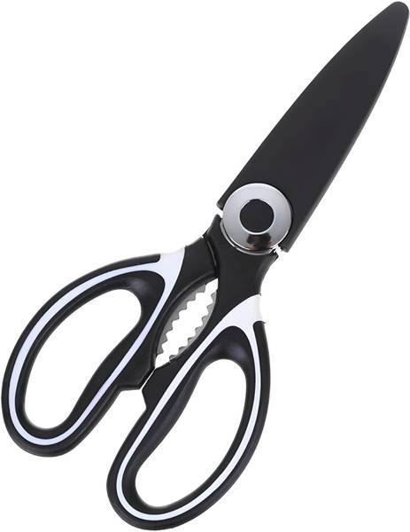 ASTOUND Kitchen Scissors For Home, Fish Cutting Scissors-Black Stainless Steel All-Purpose Scissor