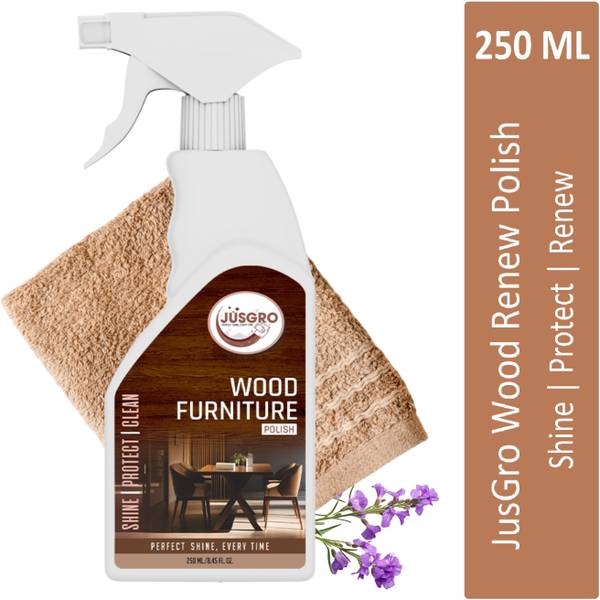 JusGro Premium Wood Polish Spray | Revive & Protect Your Furniture's Shine Kitchen Cleaner