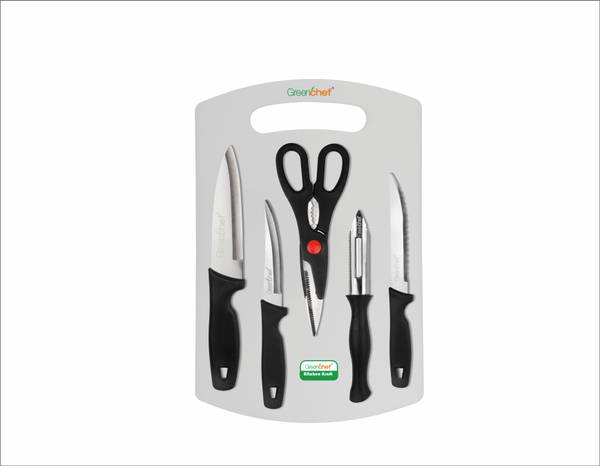 Greenchef Greenchef Kitchen Knife Set 5 Pcs + 1 Chopping Board - Kitchen craft Kitchen Tool Set