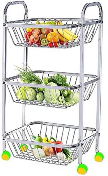 DEVRSHREE Stainless Steel Kitchen Trolley