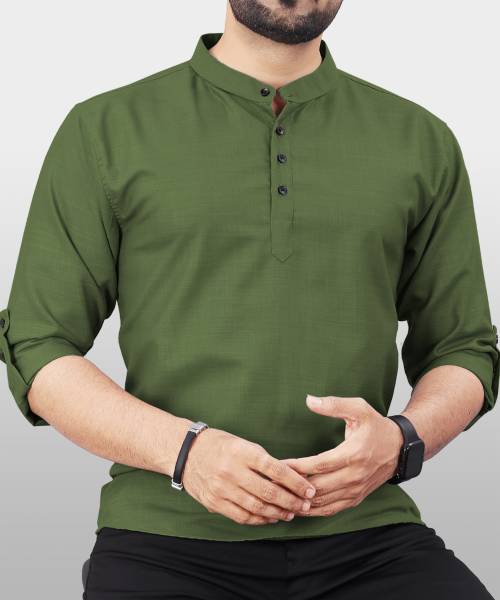 VeBNoR Men Solid Straight Kurta