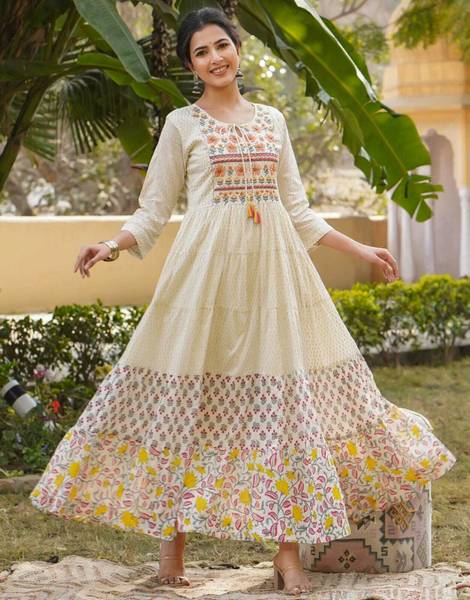 AF ASHA FABRICS Women Embroidered Anarkali Kurta