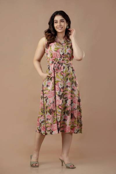 VIPY HANGER Women Floral Print A-line Kurta