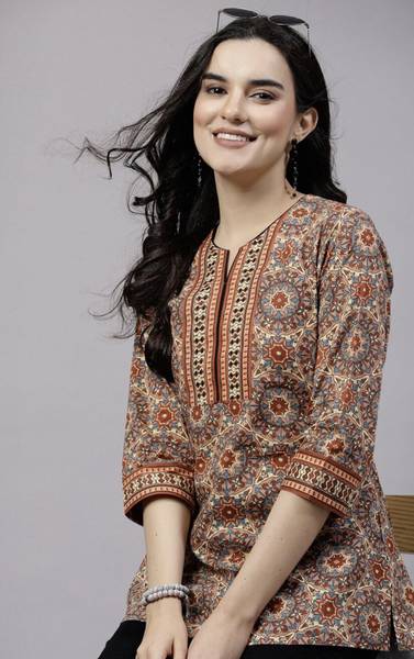 S creative Women Printed A-line Kurta