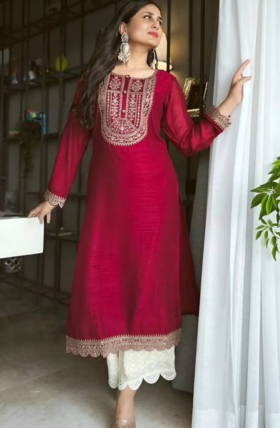 rarethread Women Embellished A-line Kurta