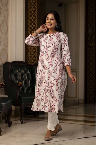 BKApparels Women Printed Straight Kurta
