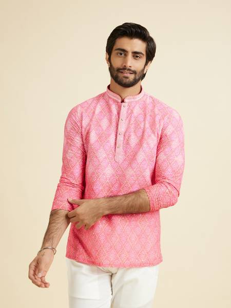 MANYAVAR Men Printed Straight Kurta