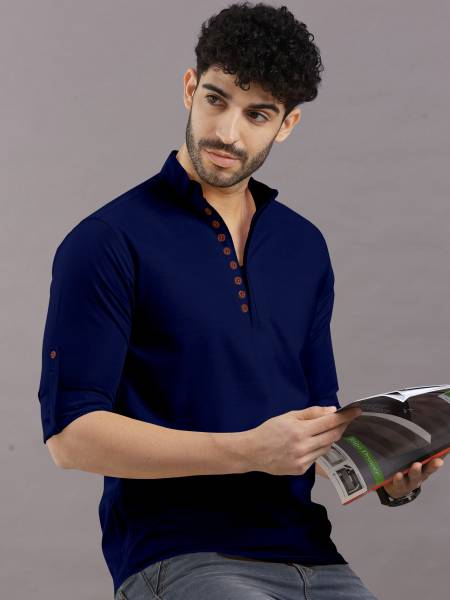 SOPANI Men Solid Straight Kurta