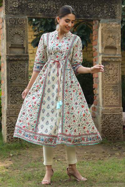Juniper Women Printed Flared Kurta