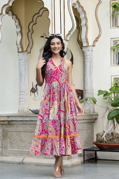 Jollity Women Printed Flared Kurta