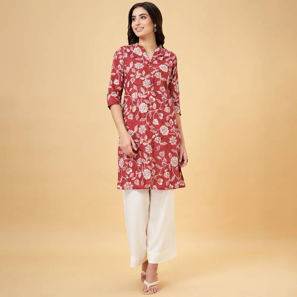 Rangmanch by Pantaloons Women Printed Straight Kurta
