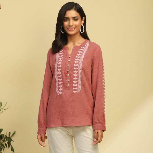 BIBA Women Embroidered Straight Kurta