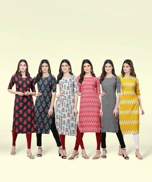 1 Stop Fashion Women Printed Straight Kurta