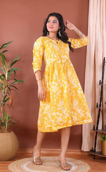 Parth Fashion Women Floral Print Ethnic Dress Kurta