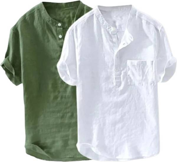 GAINELL Men Solid Straight Kurta