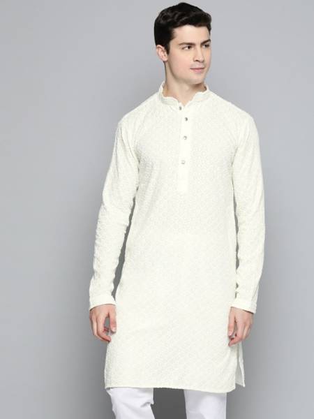 Triom Men Chikan Embroidery Ethnic Dress Kurta