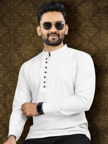 VeBNoR Men Solid Straight Kurta