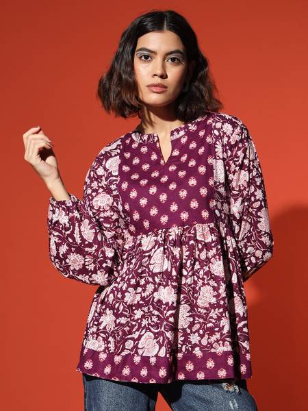 THE DRY STATE Casual Floral Print Women Multicolor Top