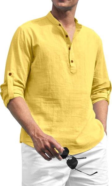 Fifth U Men Solid Straight Kurta
