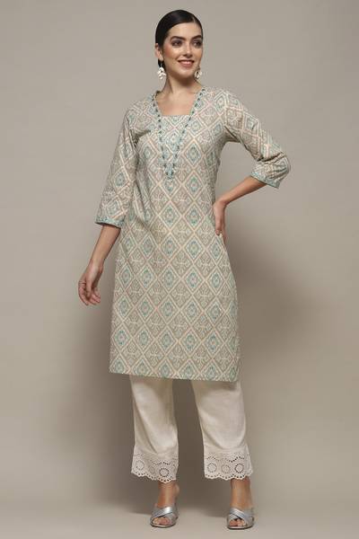 BIBA Women Printed Straight Kurta
