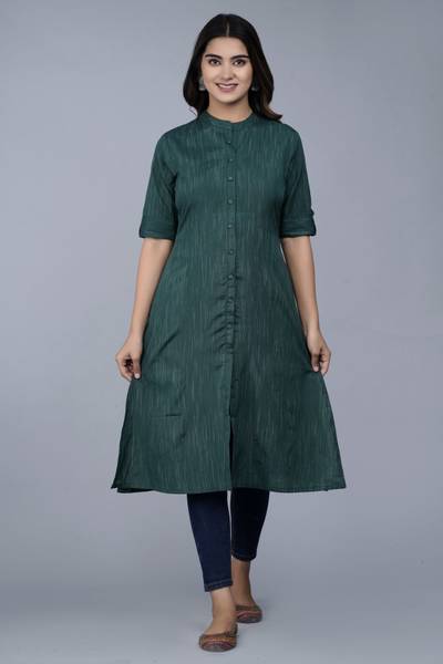 HEARTLOOM Women Solid A-line Kurta