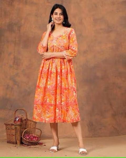 Parth Fashion Women Floral Print Ethnic Dress Kurta