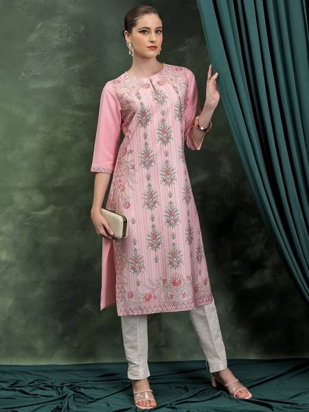KETCH Women Embroidered Straight Kurta