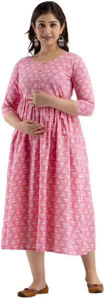 MAGHMA Women Floral Print Anarkali Kurta