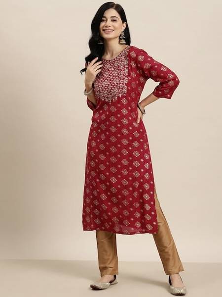 Deepyog Women Printed Straight Kurta