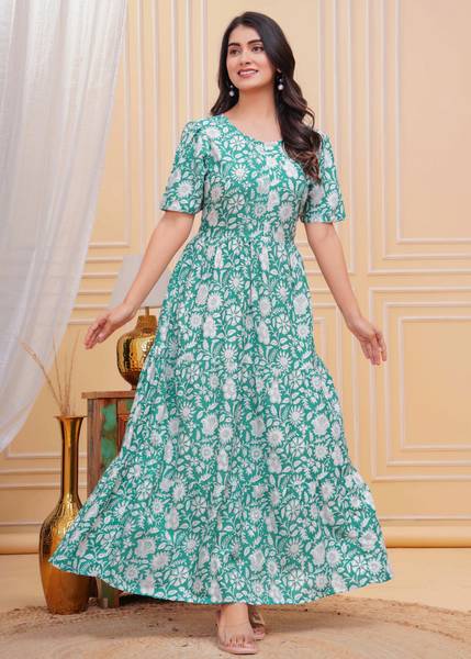 Luminary Women Printed Anarkali Kurta