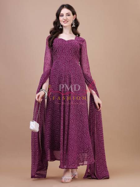 PMD Fashion Women Bandhani Anarkali Kurta