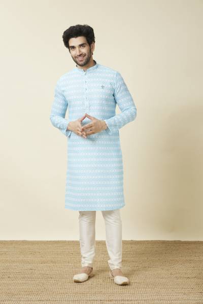 MANYAVAR Men Printed Straight Kurta