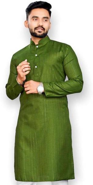 Krudha Men Solid Straight Kurta